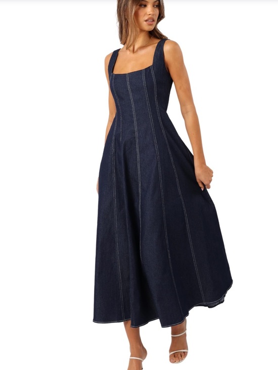 Petal & Pup Dresses & Skirts - NWT Petal & Pup Callum Midi Dress - Dark Denim